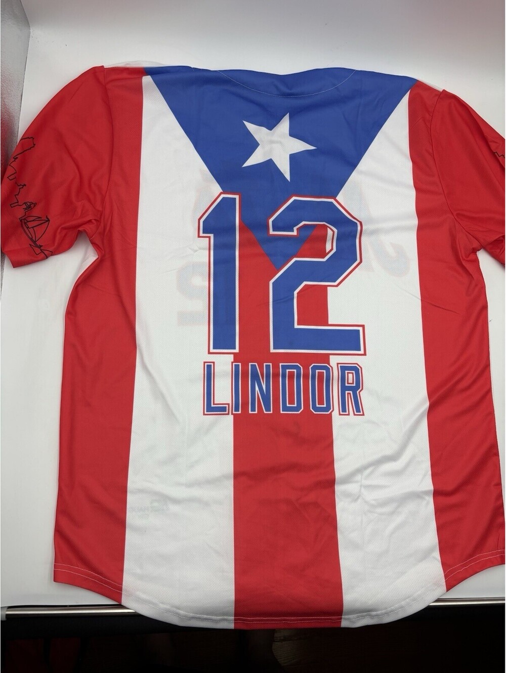 Francisco Lindor New York Mets Puerto Rico SGA Baseball Jersey XL